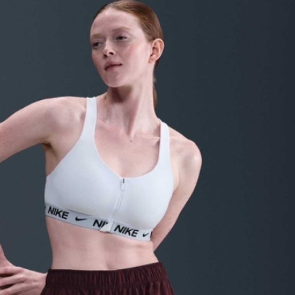NIKE INDY HIGH-SUPPORT DRI-FIT ZIP FRONT PADDED SPORTS BRA /SZ: SMALL, MEDIUM - Picture 10 of 10